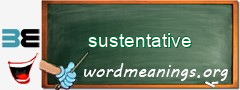WordMeaning blackboard for sustentative